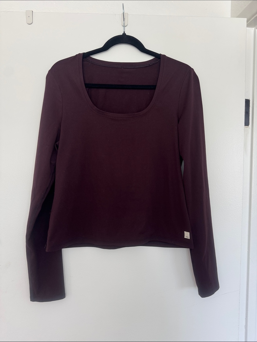 Vuori Halo Essential Scoop Long Sleeve Plum Heather | DreamKnit™ | Women’s XL